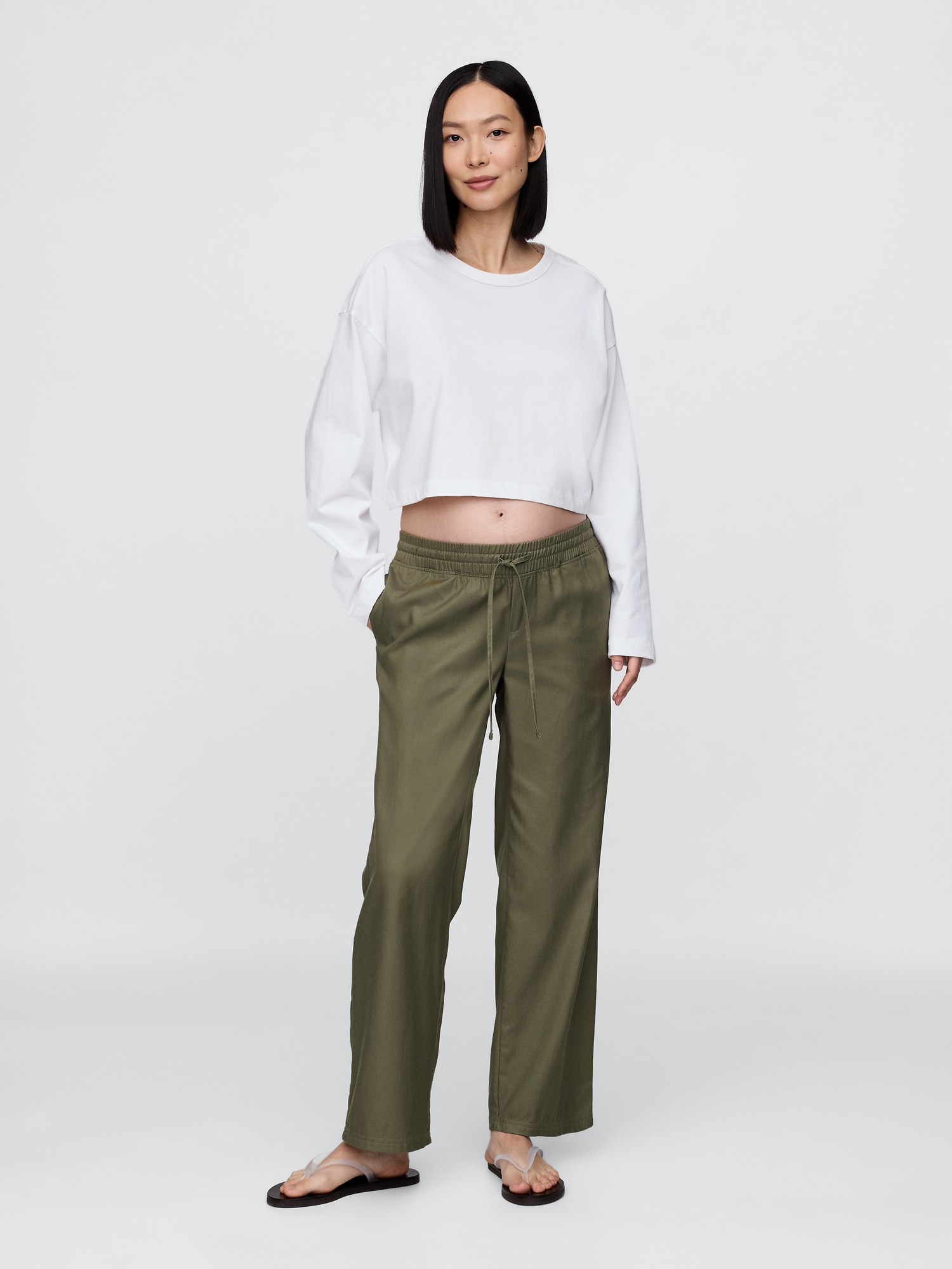 Maternity Easy Wide-Leg Pants