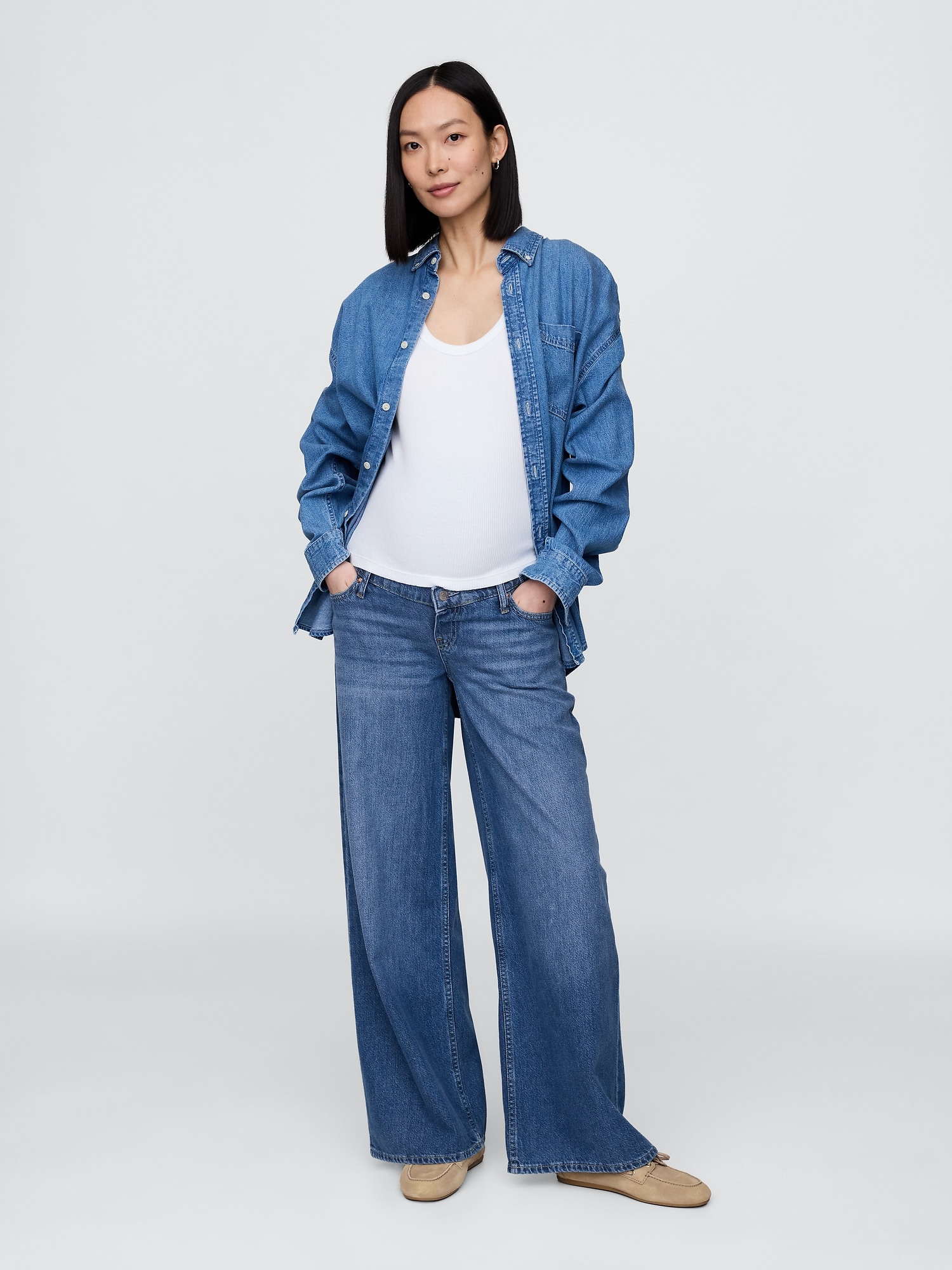Maternity UltraSoft Full Panel Baggy Jeans