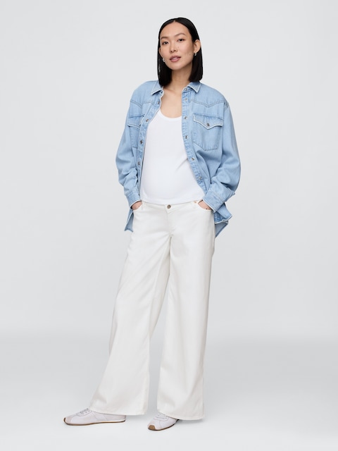 Maternity UltraSoft Full-Panel Baggy Jeans