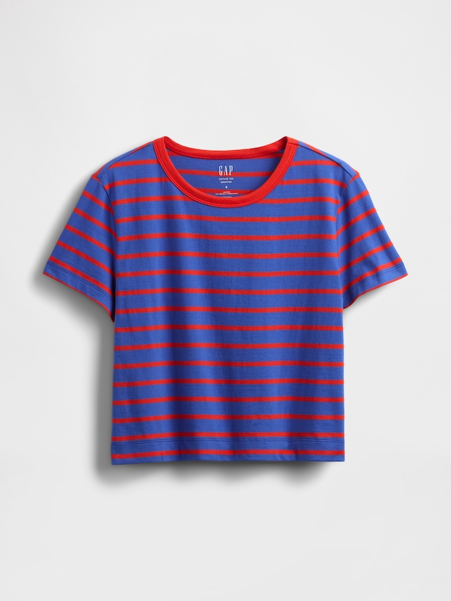 オーガニックコットン ヴィンテージソフト クロップドTシャツ-4