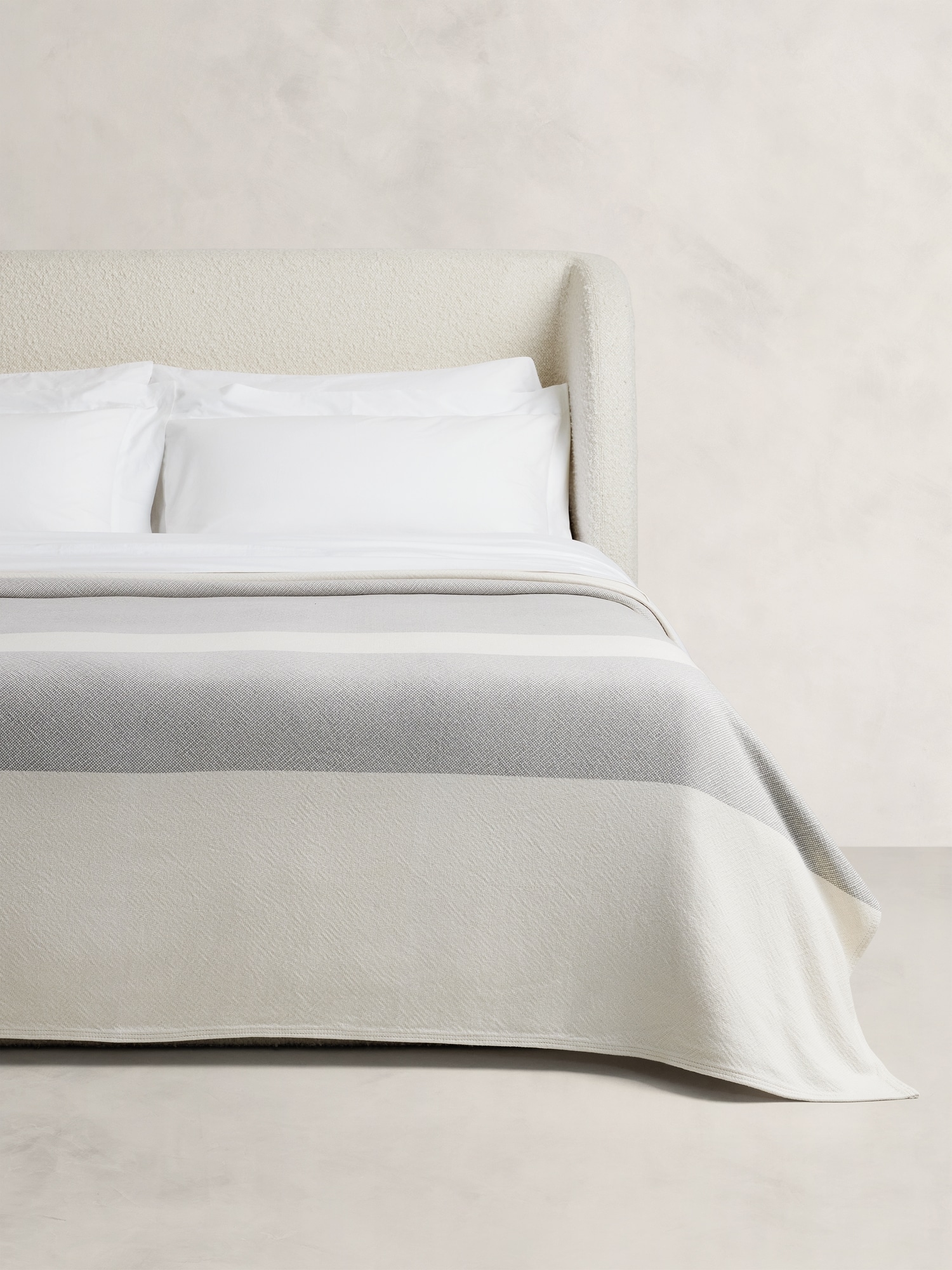 Wide-Stripe Cotton Blanket