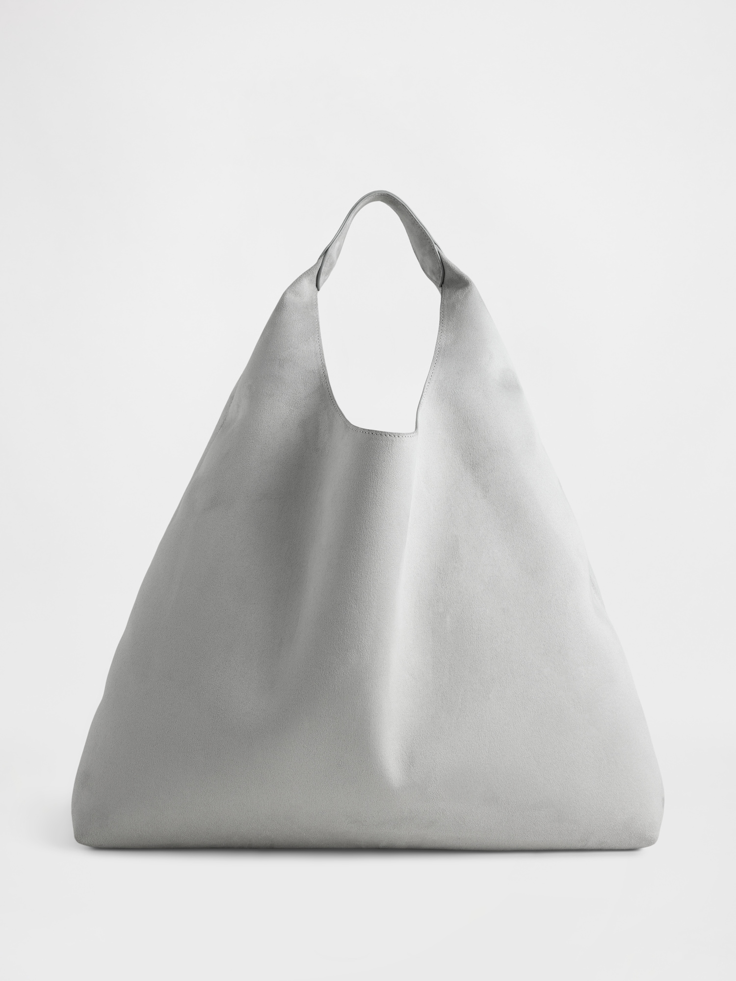 Vegan Suede Slouchy Tote Bag