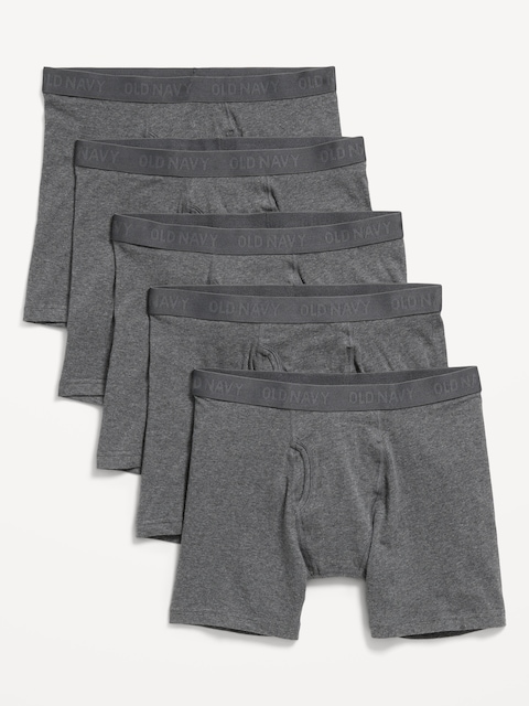 5-Pack Soft-Washed Boxer Briefs -- 6.25-inch inseam