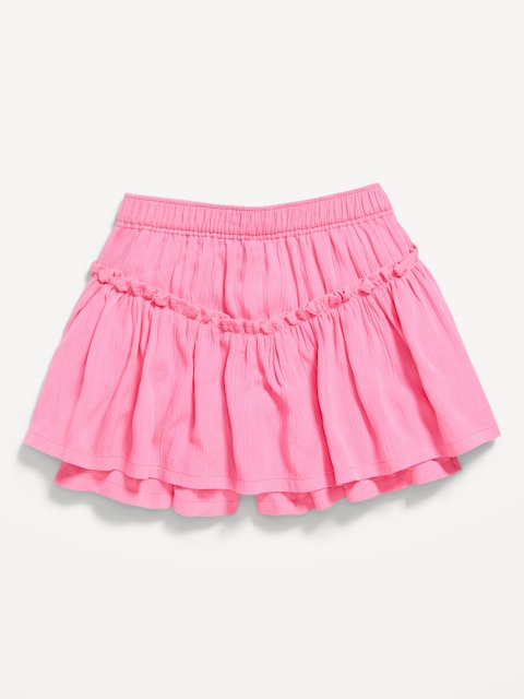 JUPE-SHORT FROISSÉE À TAILLE HAUTE POUR FILLE