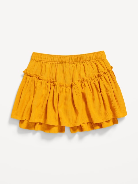 JUPE-SHORT FROISSÉE À TAILLE HAUTE POUR FILLE