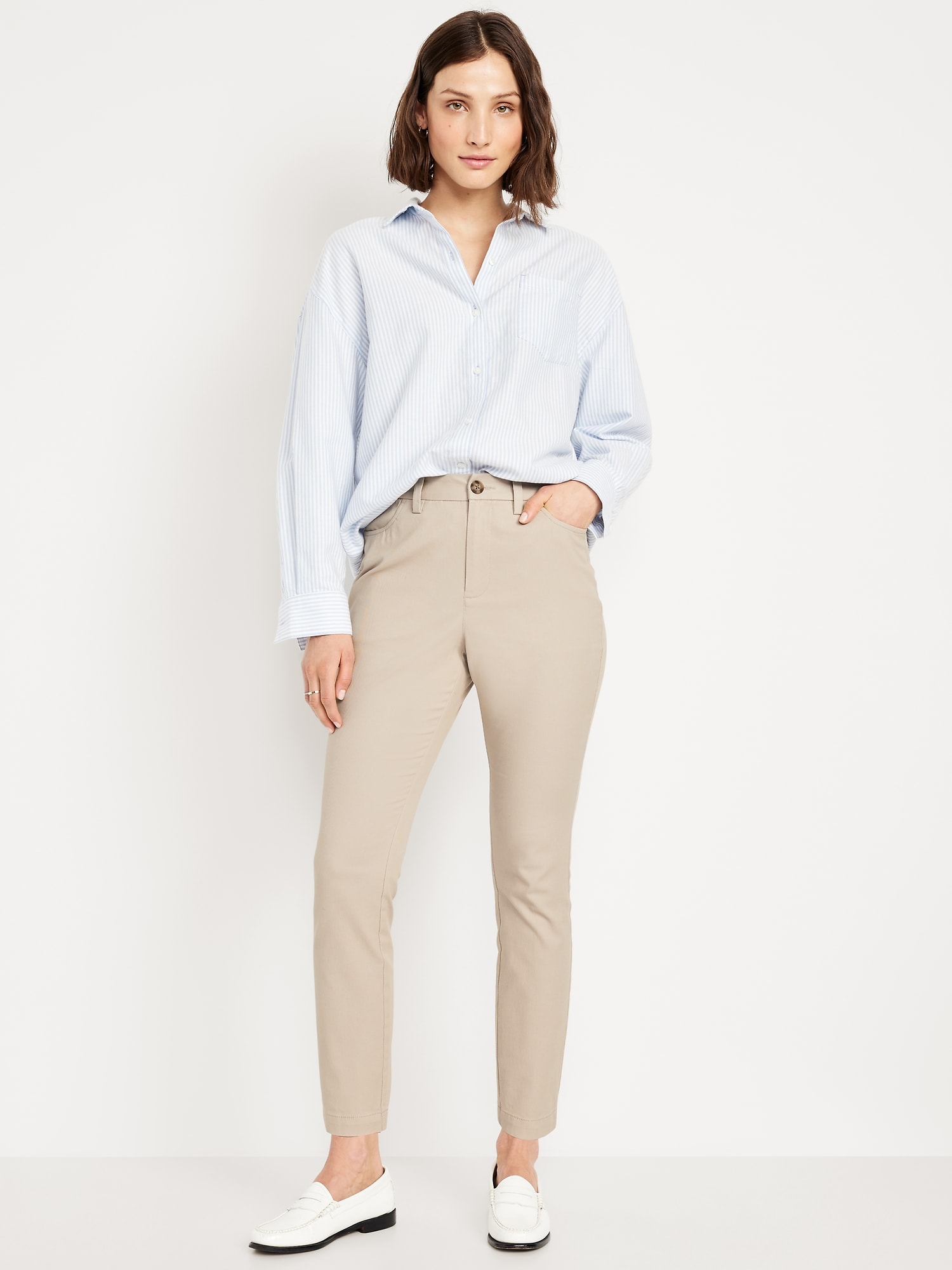 High-Waisted Uniform Skinny Pants