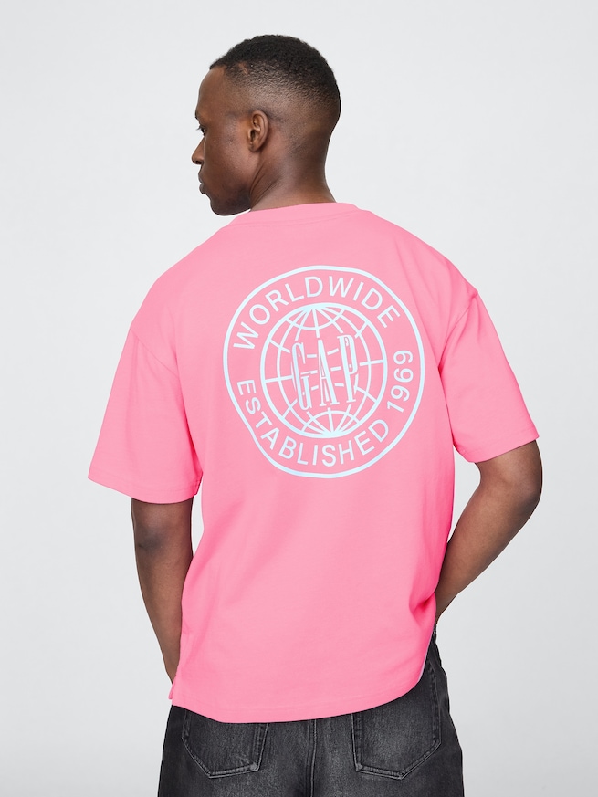 GAPワールドロゴTシャツ-0