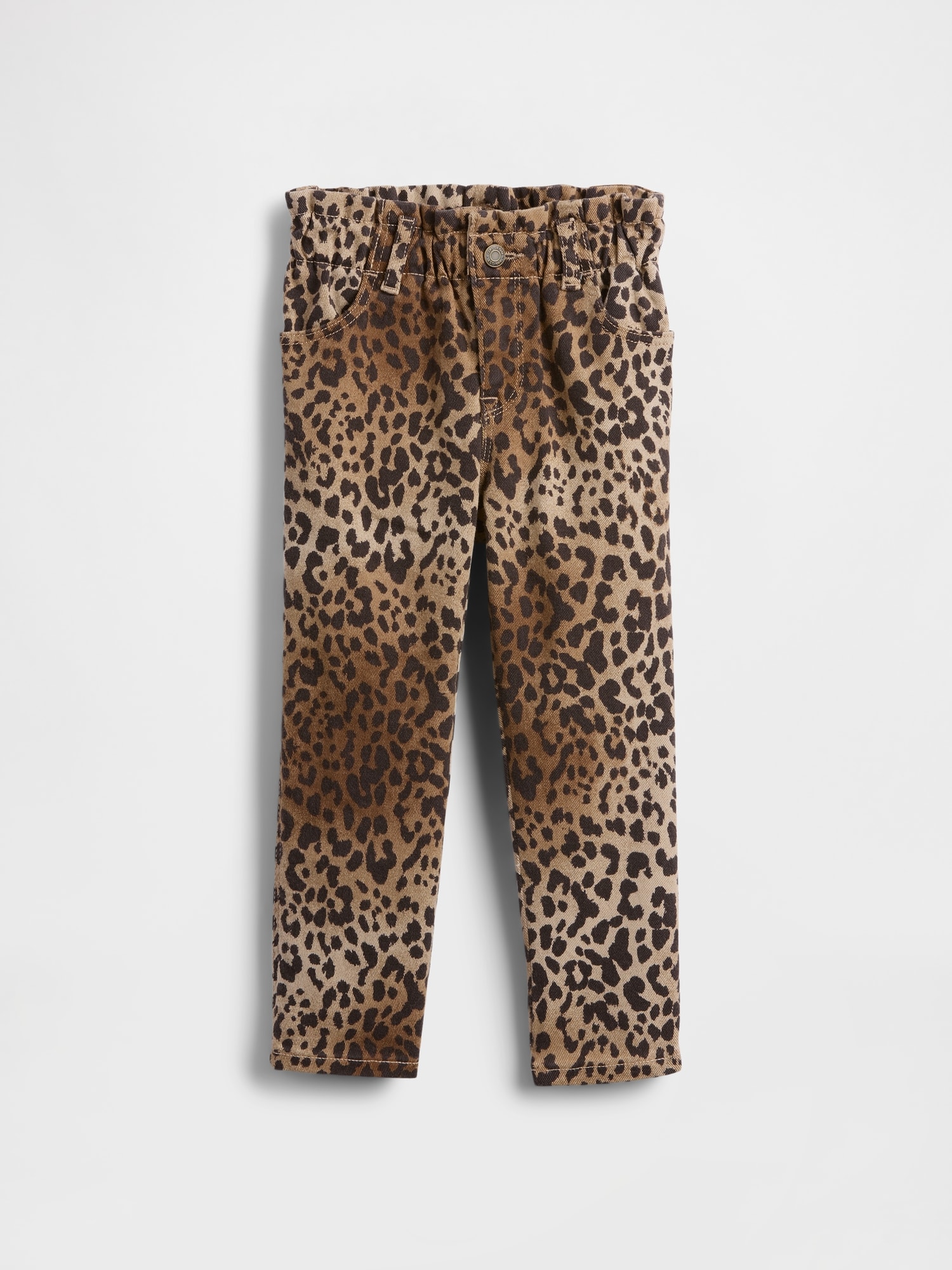 babyGap Leopard Print Paperbag Mom Jeans