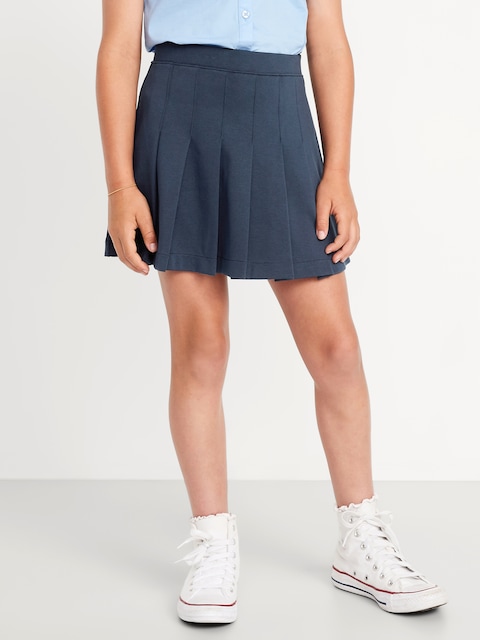School Uniform Ponte-Knit Pleated Skort for Girls