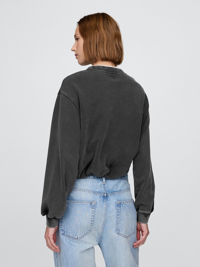 ヘビーウェイト フレンチテリー バブルヘム スウェットシャツ-2