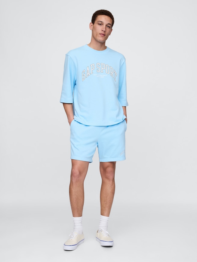 オーバーサイズ GAPグラフィック フレンチテリー クルーネックスウェット-5