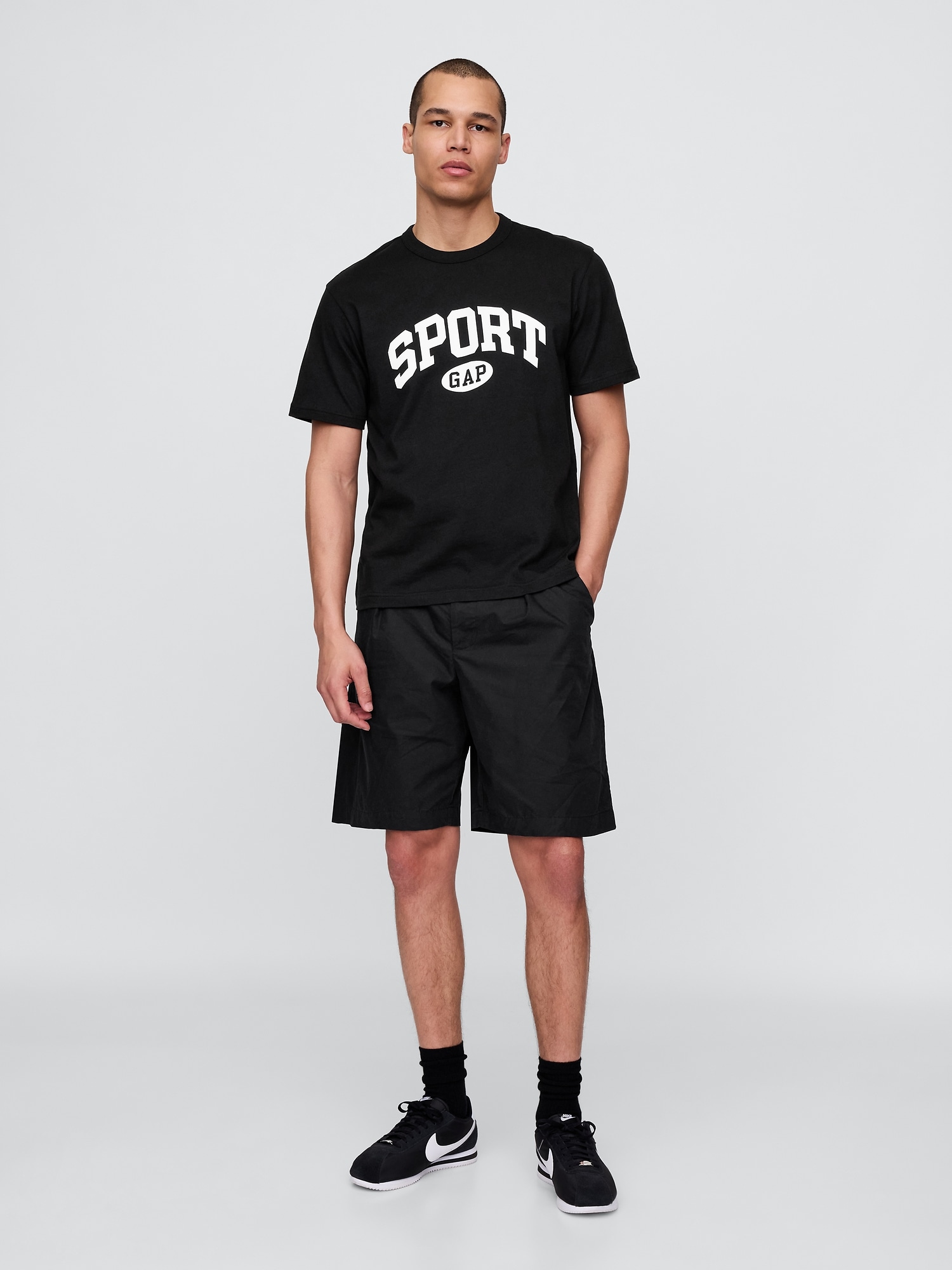 GAP SPORTロゴ リラックスTシャツ-1