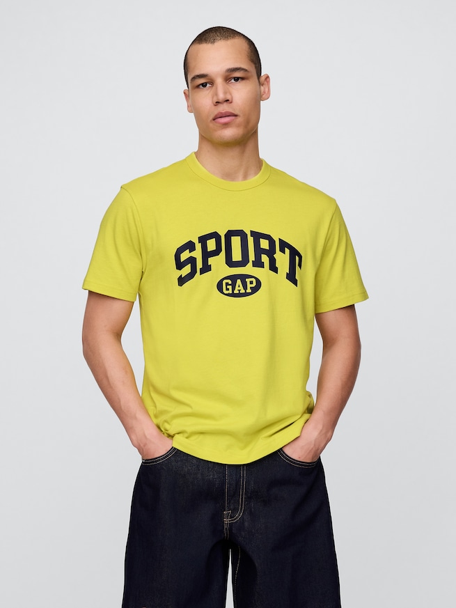 GAP SPORTロゴ リラックスTシャツ-0