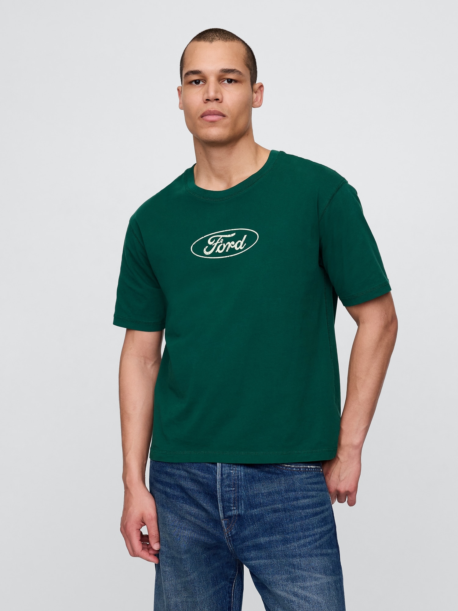 Heavyweight Ford Graphic Crop T-Shirt