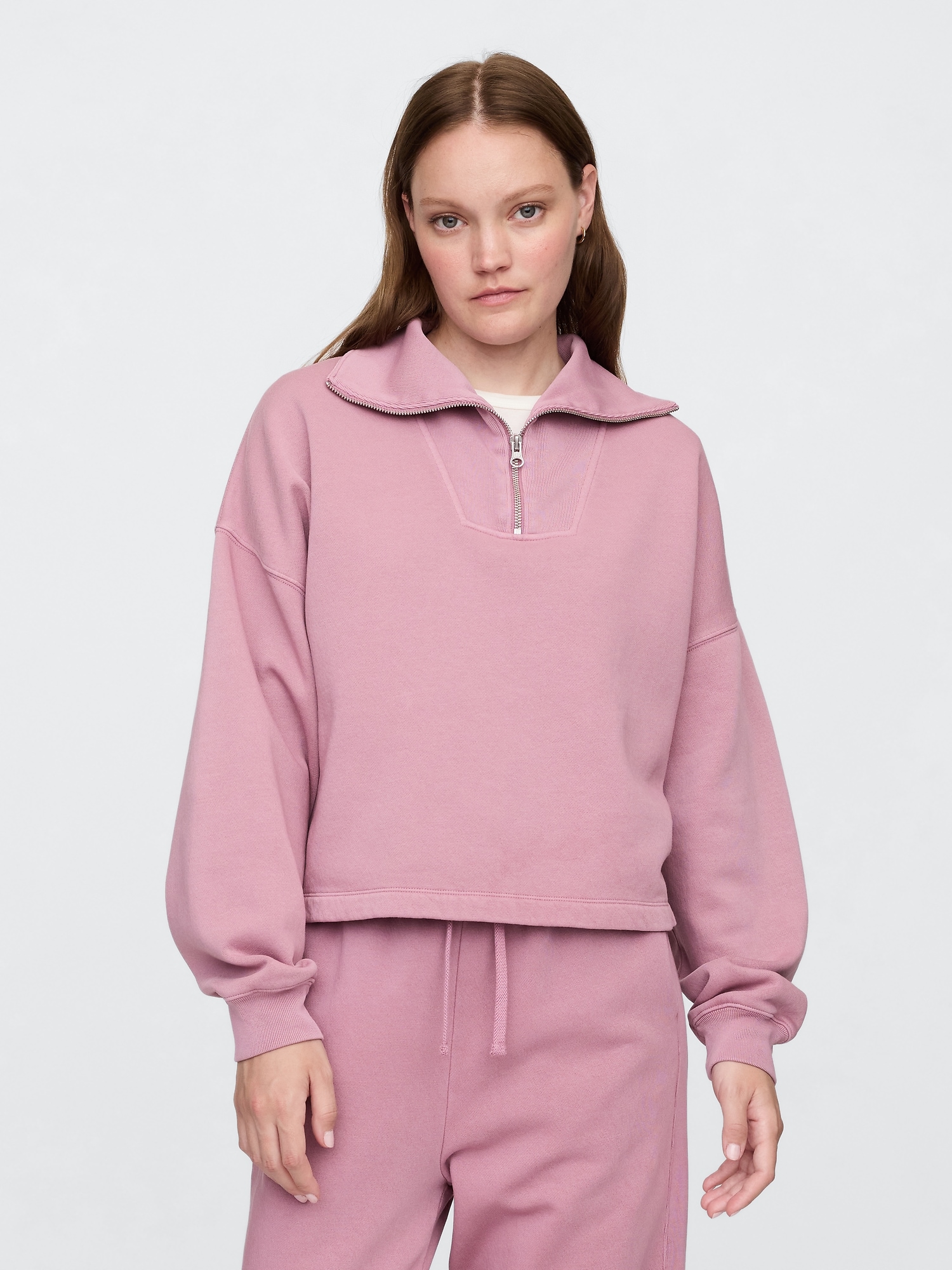 Oversized Quarter-Zip Sweatshirt