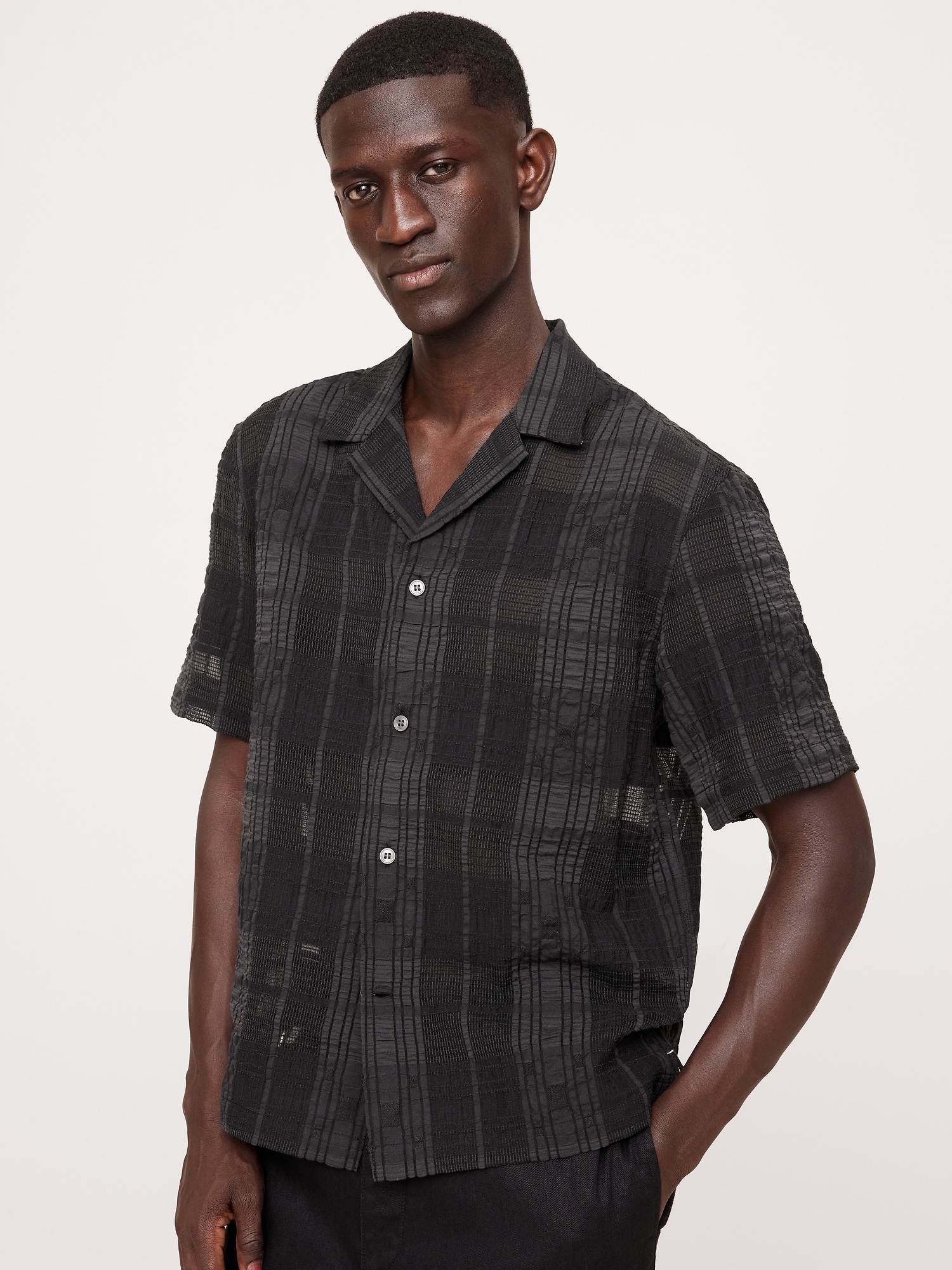 CHEMISE DE VACANCES À CARREAUX TRANSLUCIDES