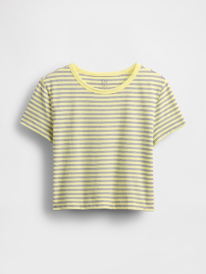 オーガニックコットン ヴィンテージソフト クロップドTシャツ-3