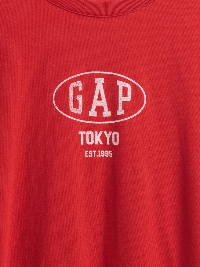 30th アニバーサリー オーバーサイズ GAPロゴ チュニックTシャツ (キッズ)-3