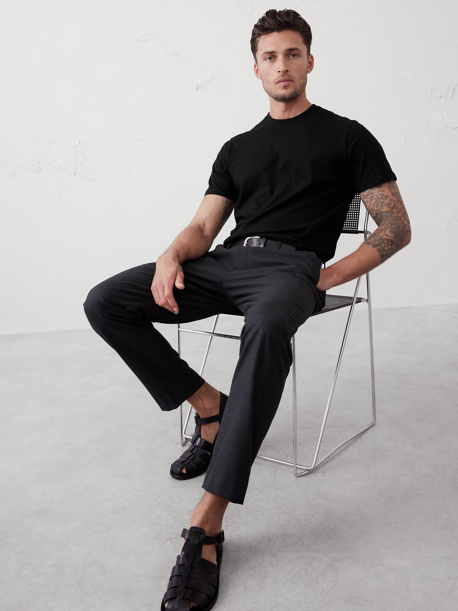 Standard-Fit Premium Wash Crew-Neck T-Shirt