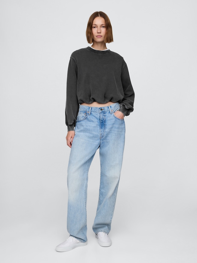 ヘビーウェイト フレンチテリー バブルヘム スウェットシャツ-1