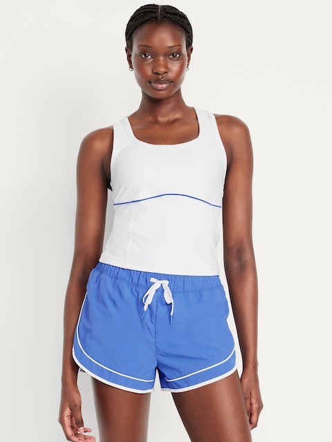 PowerSoft Racerback Cropped Shell Tank