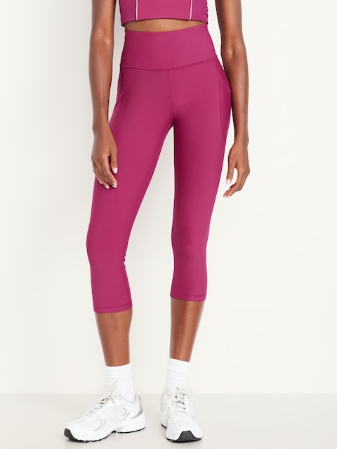 High-Waisted PowerSoft Crop Pocket Leggings