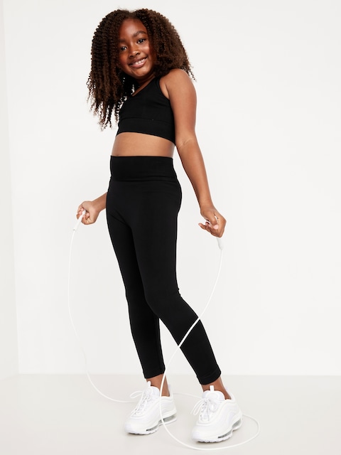 LEGGING PERFORMANCE POWERSOFT AJUSTÉ SANS COUTURES À TAILLE HAUTE LONGUEUR 7/8 POUR FILLE