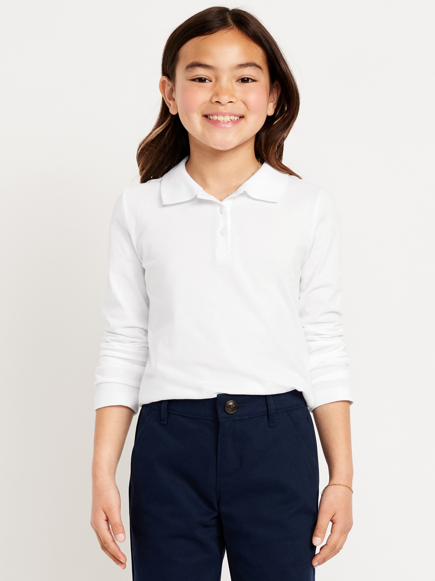 POLO D'UNIFORME SCOLAIRE EN TRICOT DE JERSEY POUR FILLE