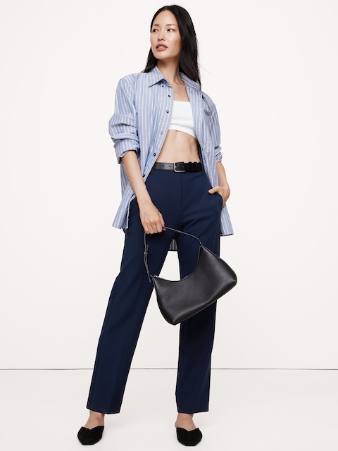 High-Rise Modern Slim City Stretch Ankle Pant