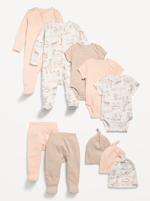 Unisex 10-Piece Layette Set for Baby