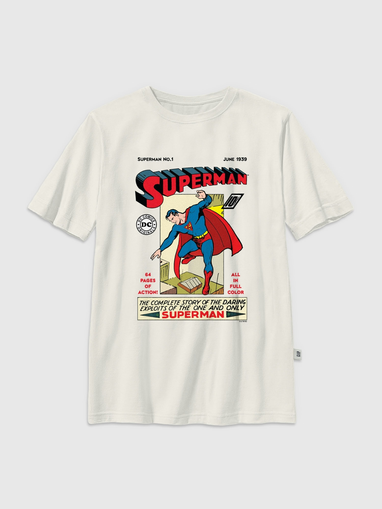 Kids Superman Vintage Comic Graphic T-Shirt