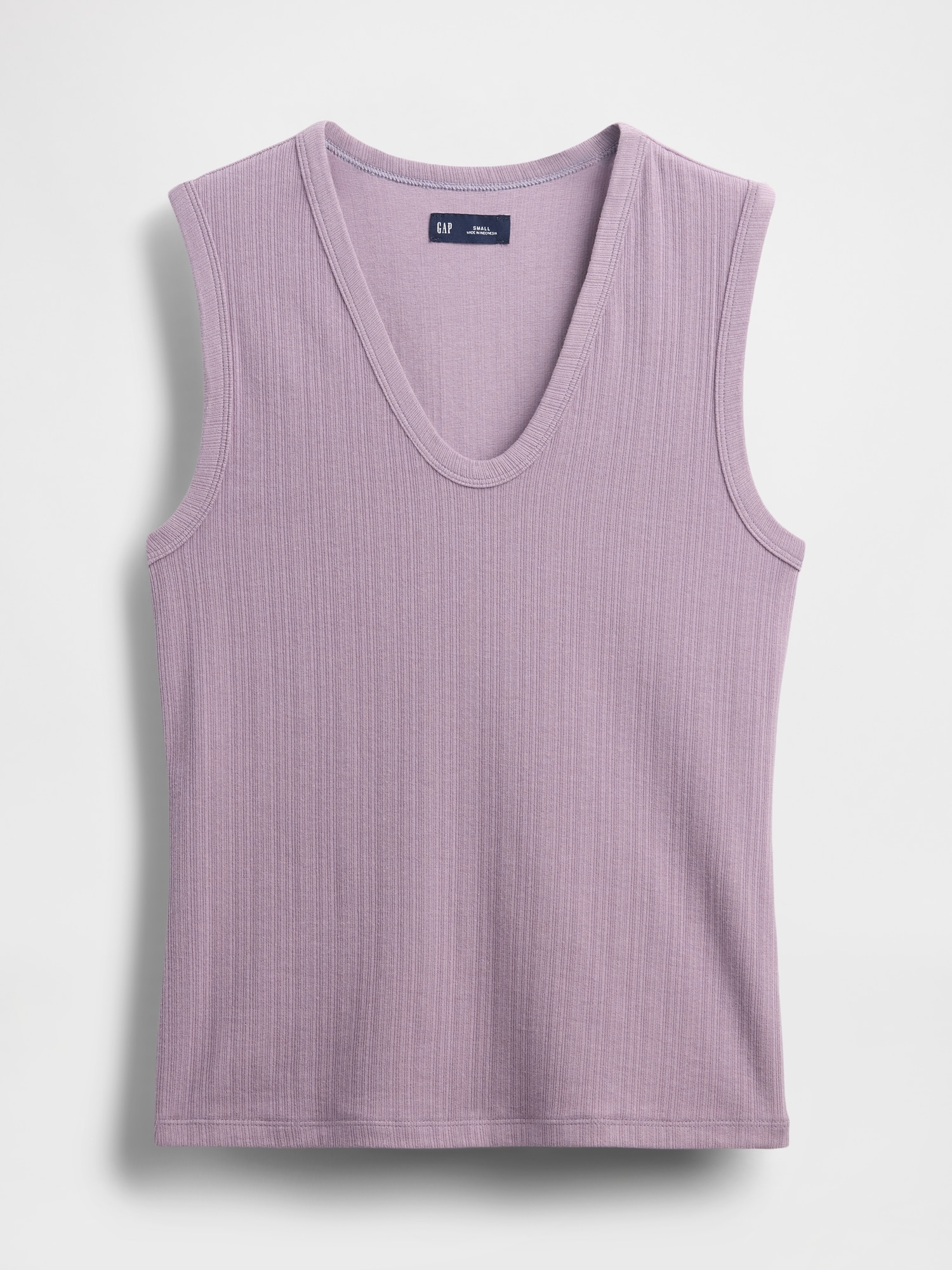 シアー モダン リブタンクトップ-3