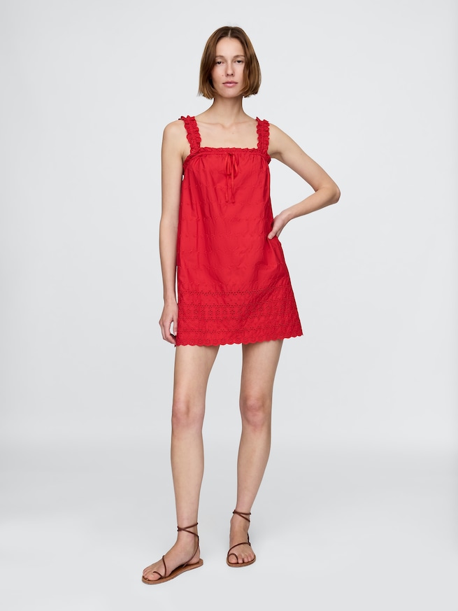 Gap x DÔEN アイレット シフト ミニワンピース-0