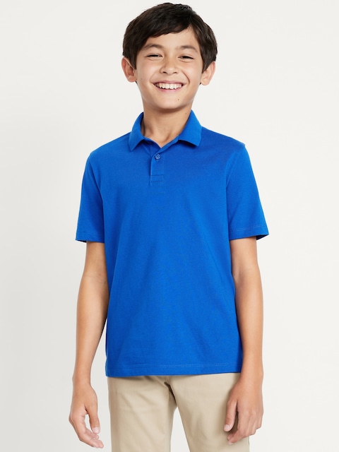 School Uniform Jersey Polo Shirt for Boys