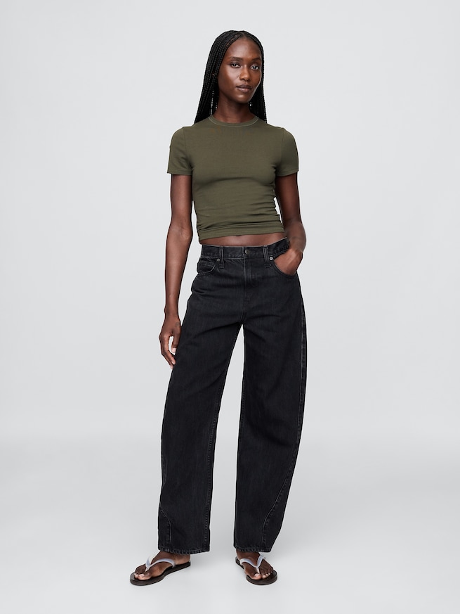 クロースニット ジャージーTシャツ-1