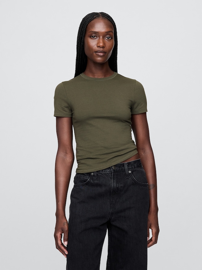 クロースニット ジャージーTシャツ-0