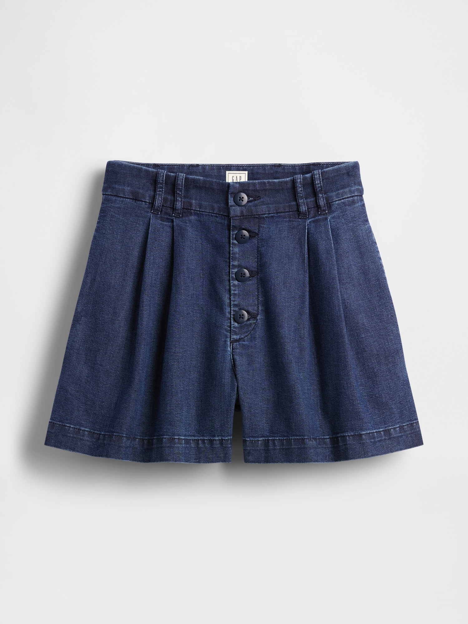Gap × DÔEN ハイライズ プリーツ デニムトラウザーショートパンツ-5