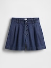 Gap × DÔEN ハイライズ プリーツ デニムトラウザーショートパンツ-5