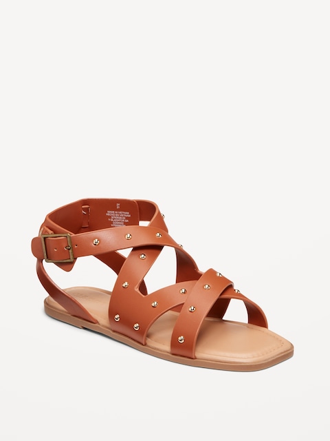 Faux-Leather Gladiator Sandals for Girls