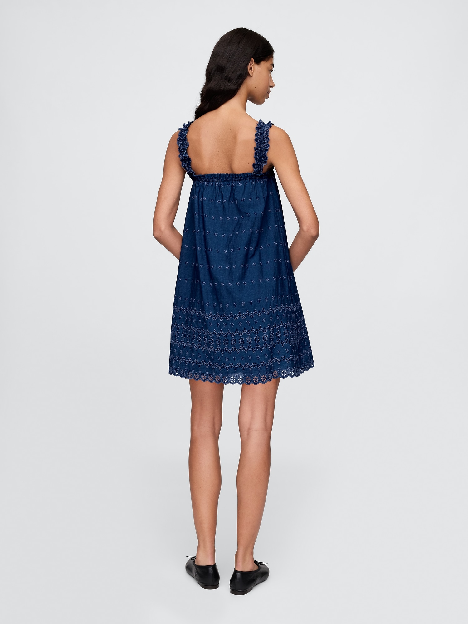 Gap x DÔEN アイレット シフト ミニワンピース-3