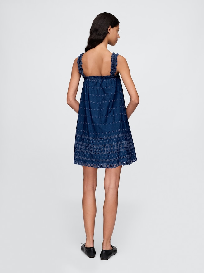 Gap x DÔEN アイレット シフト ミニワンピース-3