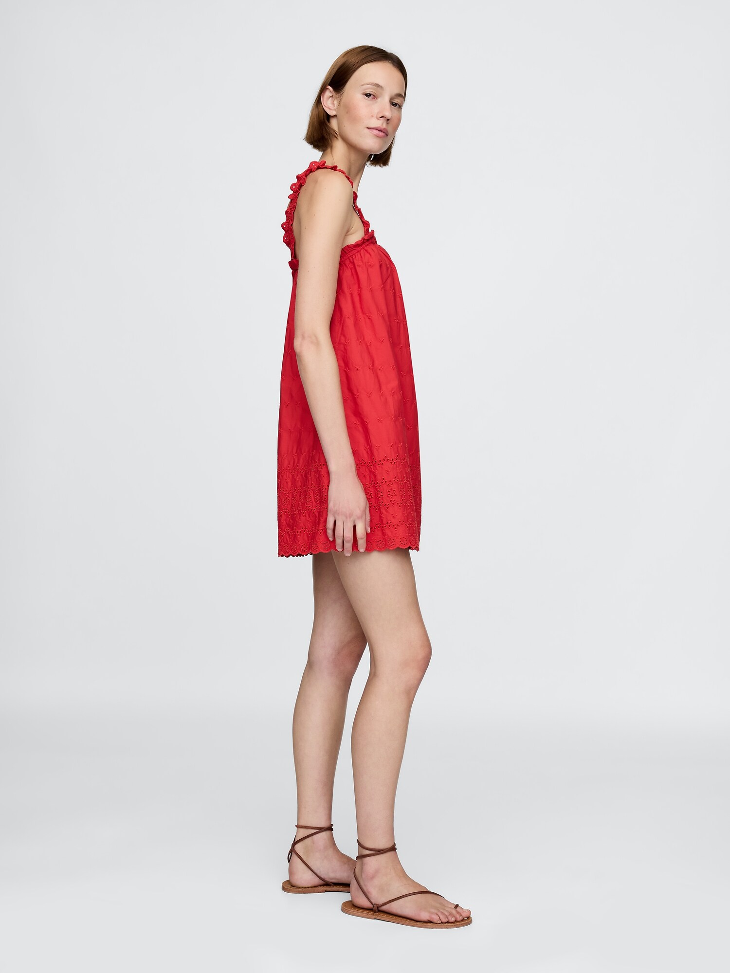 Gap x DÔEN アイレット シフト ミニワンピース-4