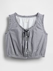 Gap × DÔEN ギンガムチェック クロップド タンクトップ-5