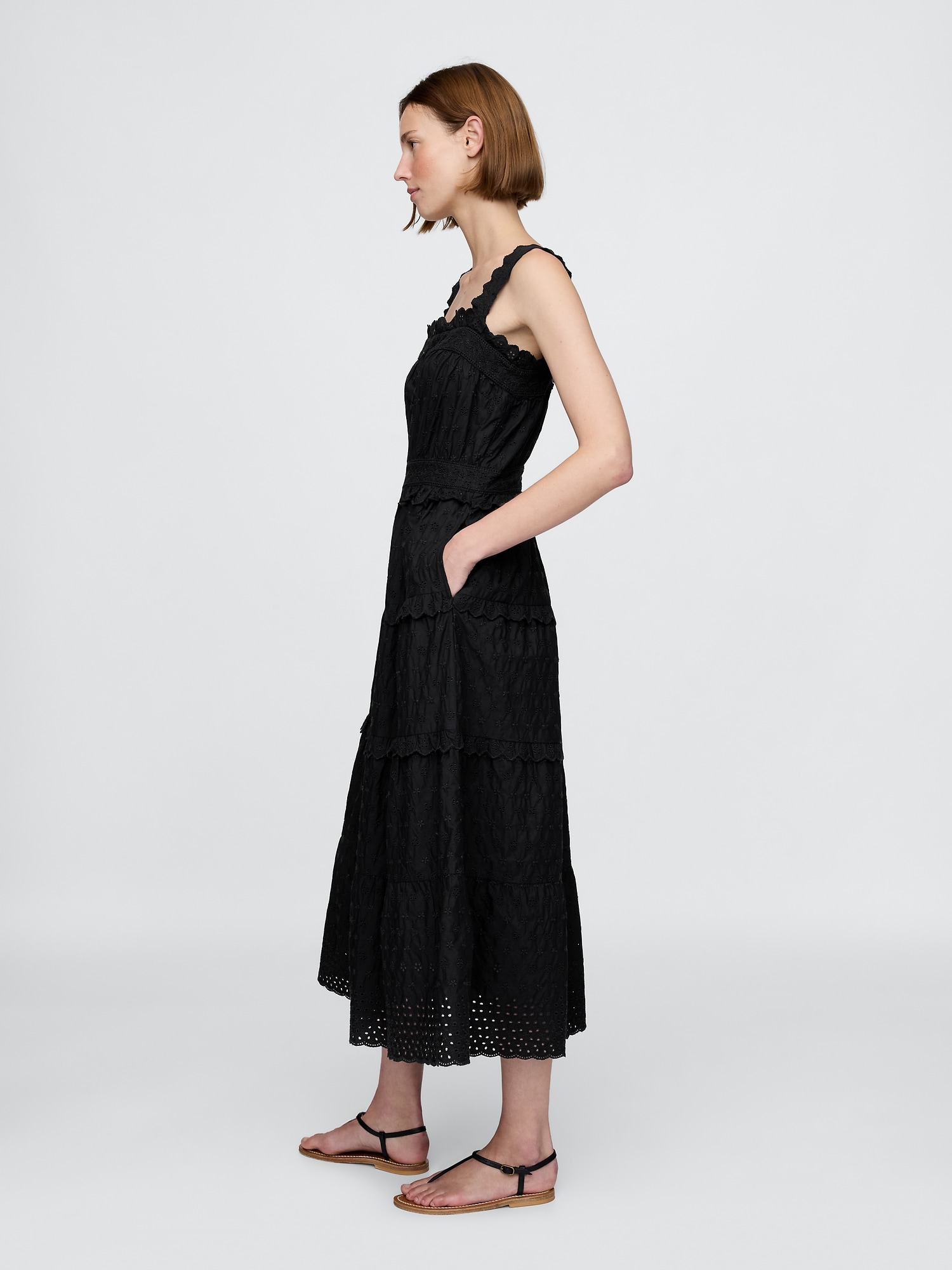 Gap × DÔEN アイレット ミディワンピース-1