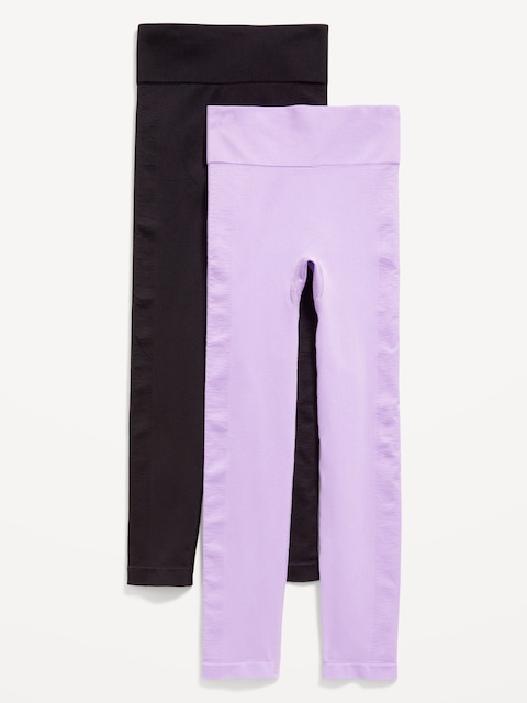 LEGGING POWERSOFT AJUSTÉ SANS COUTURES À TAILLE HAUTE LONGUEUR 7/8 POUR FILLE (PAQUET DE 2)