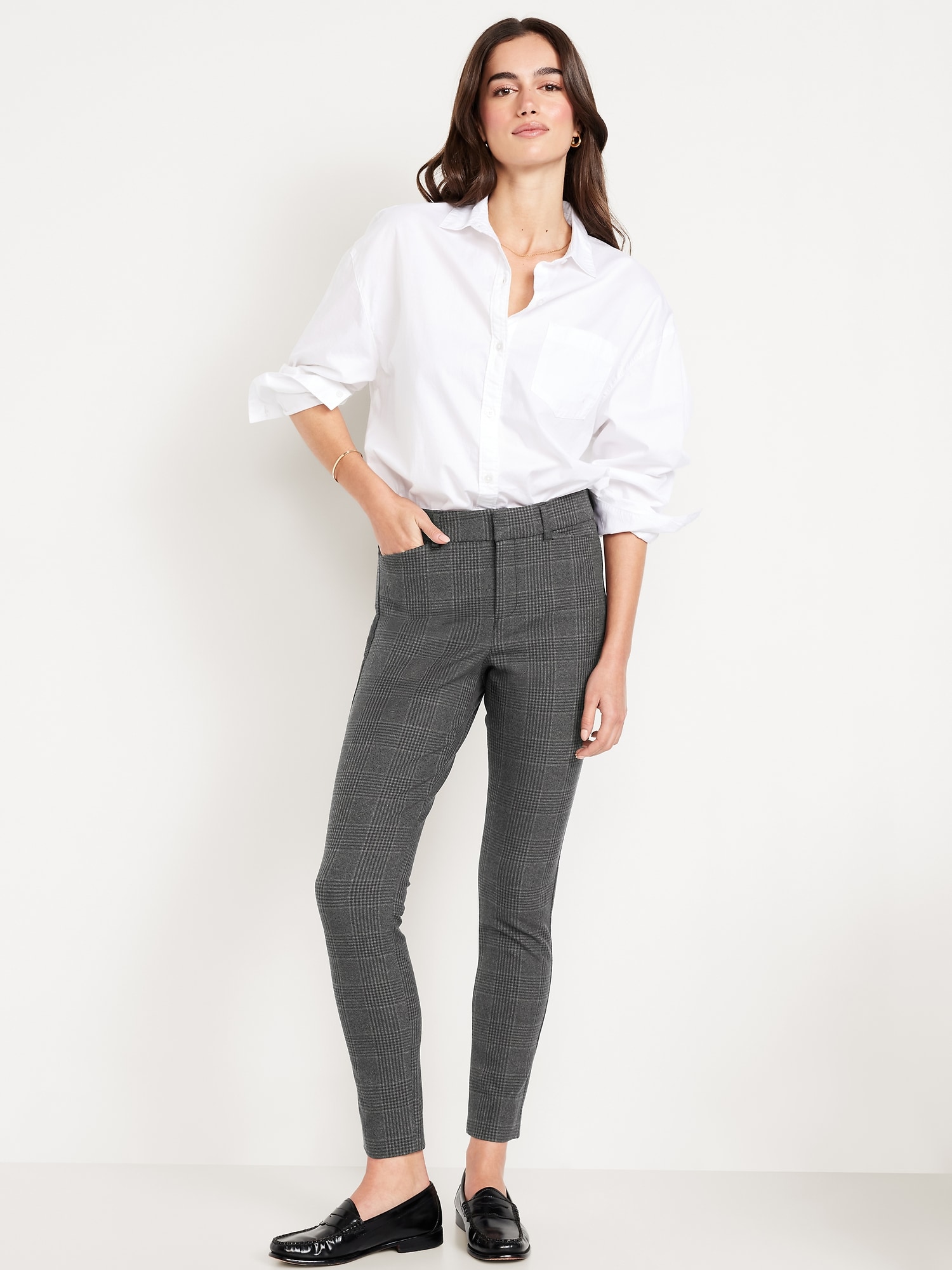 black and grey plaid dress pants Black & White Glen Plaid Flannel Custom Dress Pants