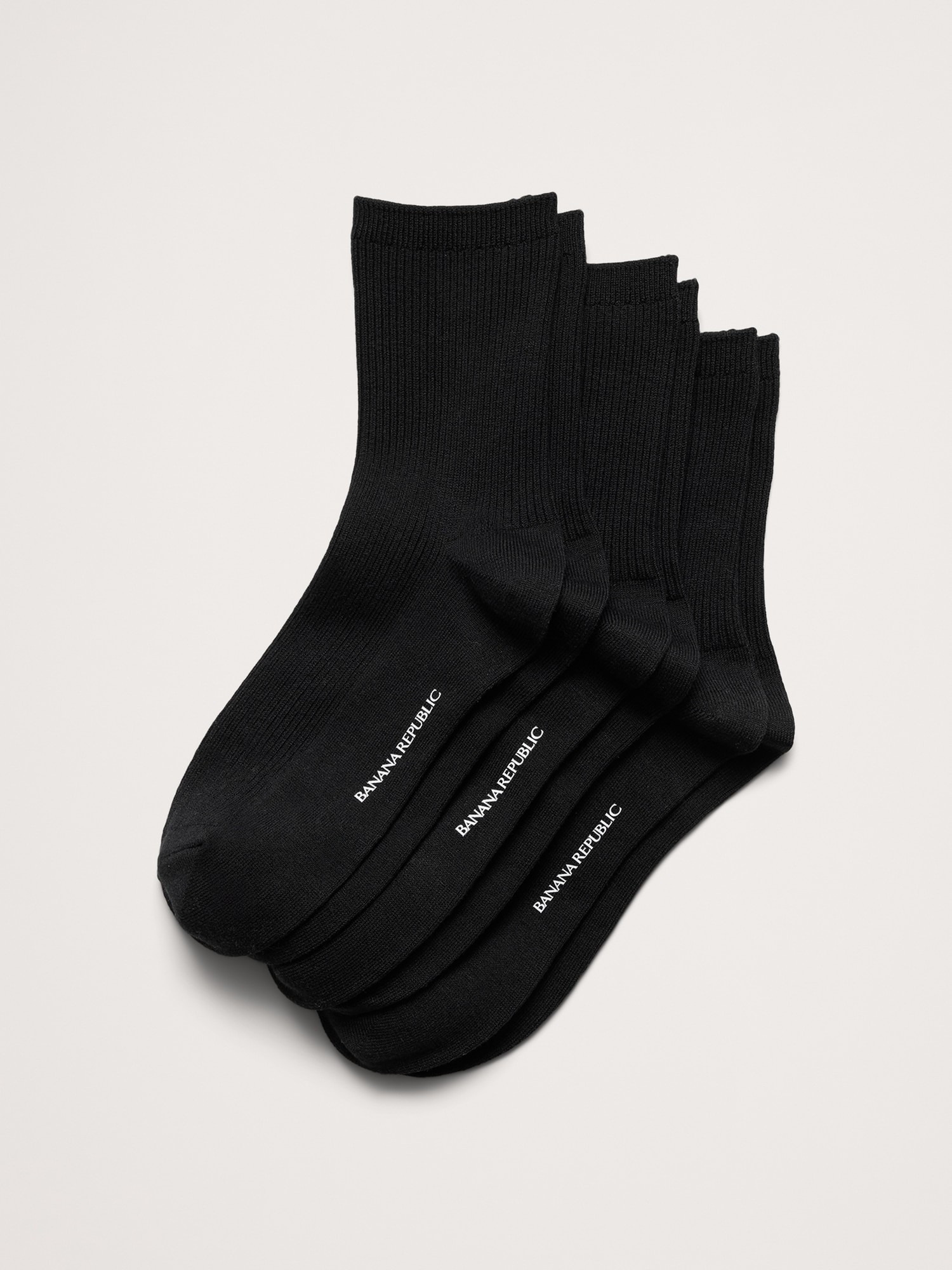 Silk-Cotton Blend Crew Sock 3-Pack