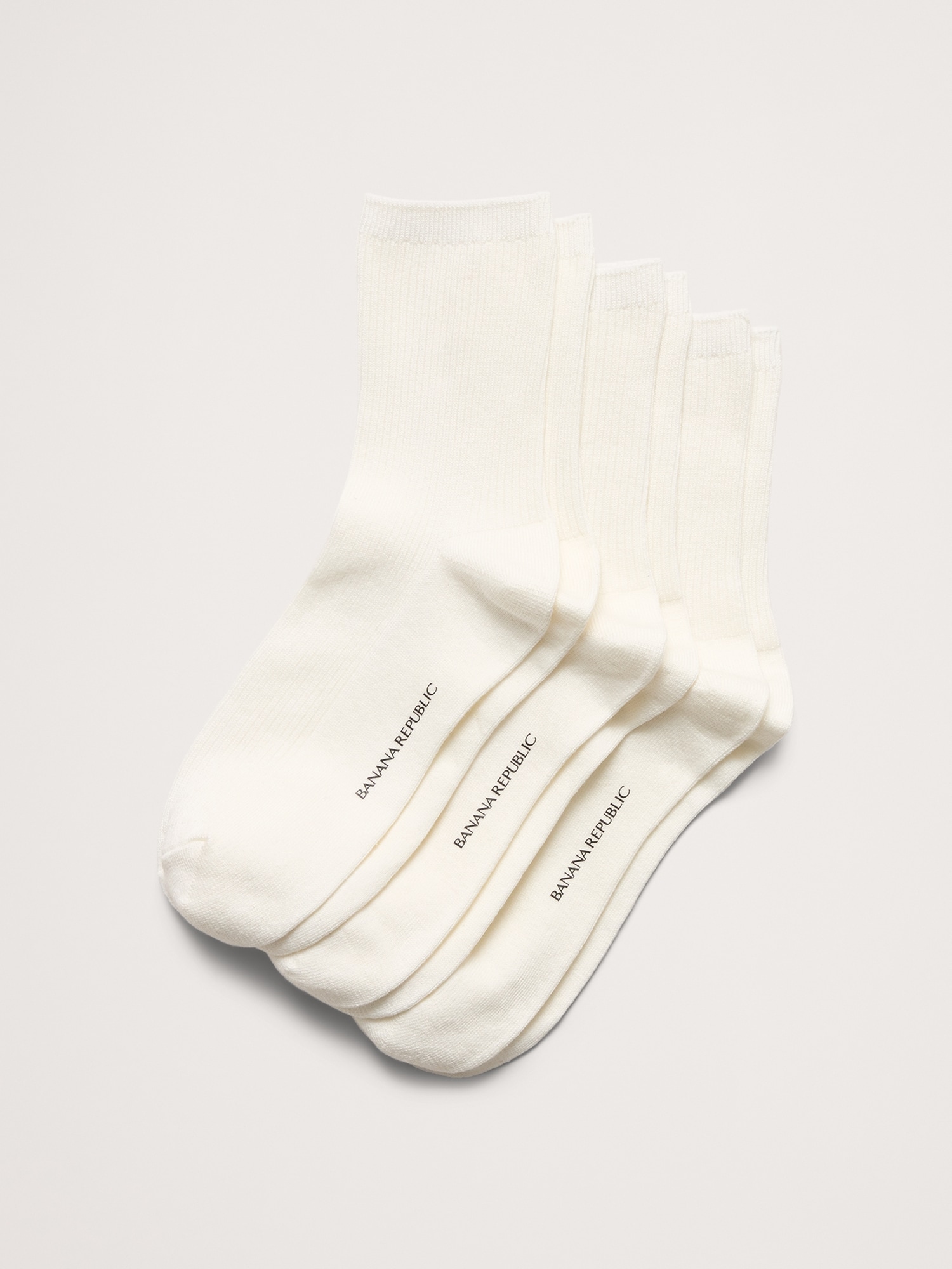 CHAUSSETTES MI-MOLLET EN SOIE ET COTON (PAQUET DE 3)