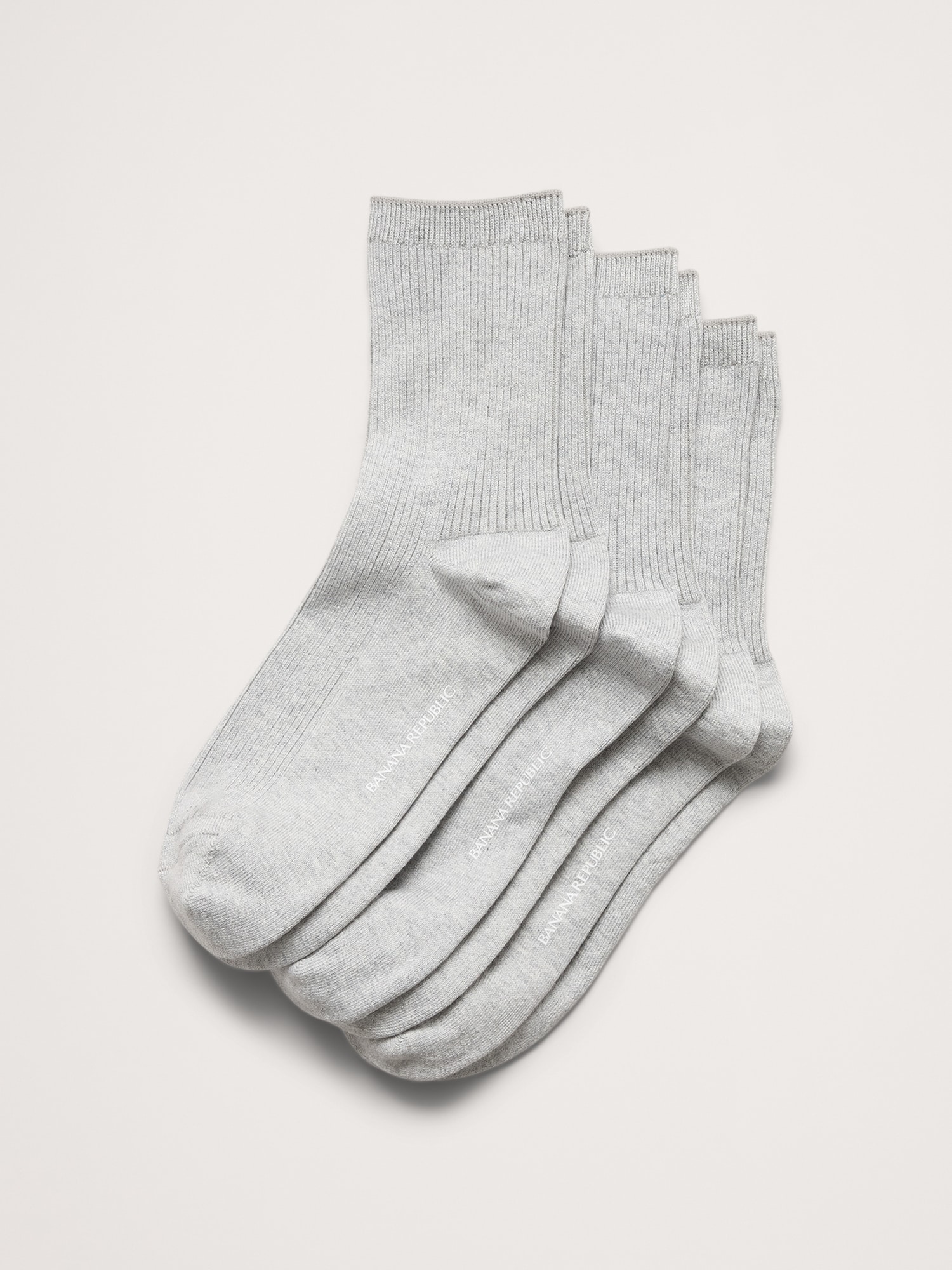 CHAUSSETTES MI-MOLLET EN SOIE ET COTON (PAQUET DE 3)