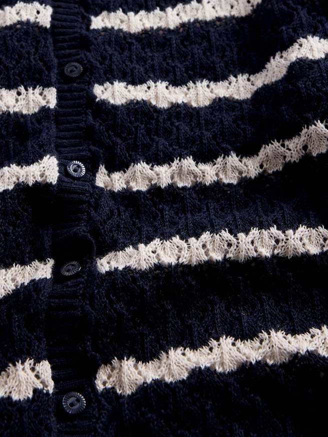 Gap × DÔEN リネンブレンド ポインテール クロップドカーディガン-4